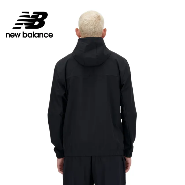 【NEW BALANCE】NB 拉鍊機能風衣外套_男性_黑色_MJ41018BK(美版 版型偏大)