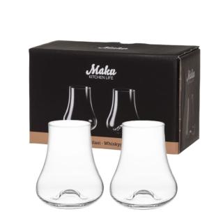 【Maku Kitchen Life】威士忌酒杯2入-240ml(特殊造型酒杯/北歐設計)
