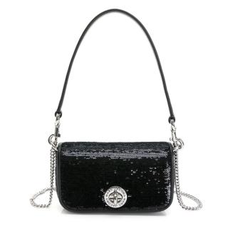 【MARC JACOBS 馬克賈伯】新款翻蓋側揹包(黑色)