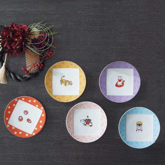 【NORITAKE】日式幸運紋15.5cm點心盤5入組-原廠禮盒