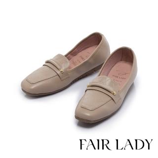 【FAIR LADY】我的旅行日記 法式簡約方頭菱格平底鞋(可可、502855)