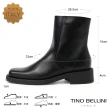 【TINO BELLINI 貝里尼】義大利進口方頭短靴FWOV024(黑色)