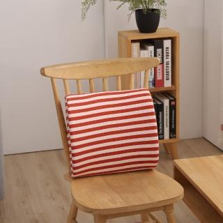 【CW LIFEGROUP 可營生活選物】無印風天竺棉舒壓腰靠墊 32*34cm(午睡/腰靠/辦公室/枕頭/午休)