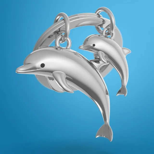 【Metalmorphose】MTM海豚造型質感鑰匙圈(任兩件贈真皮鑰匙掛環)