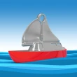 【Metalmorphose】MTM帆船造型質感鑰匙圈(滿600贈真皮鑰匙掛環)