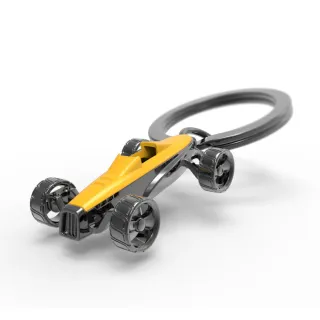 【Metalmorphose】MTM黃色四驅車造型質感鑰匙圈(滿600贈真皮鑰匙掛環)