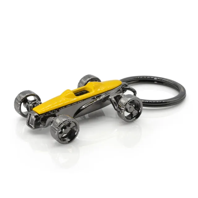 【Metalmorphose】MTM黃色四驅車造型質感鑰匙圈(任兩件贈真皮鑰匙掛環)