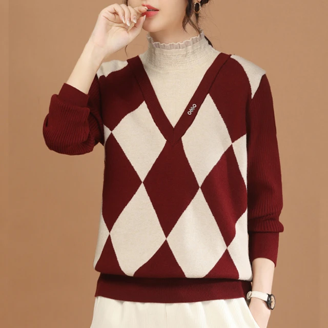 NVDO 軟糯圈圈寬鬆針織毛衣-3色可選(針織上衣/長袖上衣