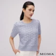 【MOMA】法式小圓領珍珠短袖上衣(兩色)