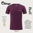 【AStage】Buff T-Shirt 透氣快乾短袖排汗衣 男 葡萄酒紫(銀離子機能運動上衣)