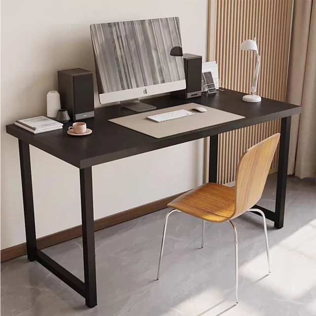 E家工廠 書桌 電腦桌 工作桌 學習桌 組裝簡單 美觀大方 辦公桌 學生桌 長桌(027-KC書桌（黑色）)