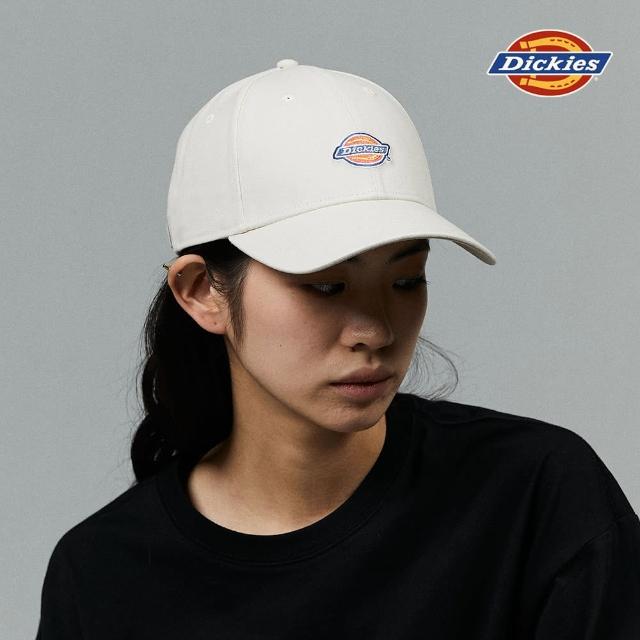 【Dickies】男女款淺沙灰純棉品牌Logo刺繡棒球帽｜DK008220F90