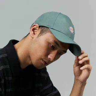 【Dickies】男女款森林綠純棉品牌Logo刺繡棒球帽｜DK008220H15