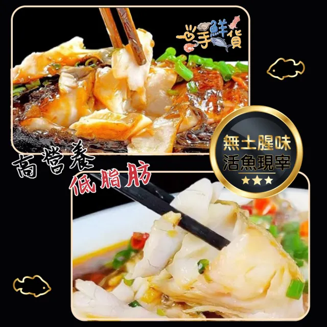 【一手鮮貨】台灣生態養殖金目鱸魚(3尾組/單尾殺清前750g)