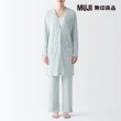 【MUJI 無印良品】女嫘縈混聚酯纖維圈絨螺紋長版開襟衫(共3色)