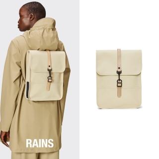 【RAINS官方直營】Backpack Micro 經典防水迷你雙肩背長型揹包(Dune 沙丘白後揹包)