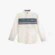 【Arnold Palmer 雨傘】男裝-條紋撞色拼接長袖襯衫(白色)