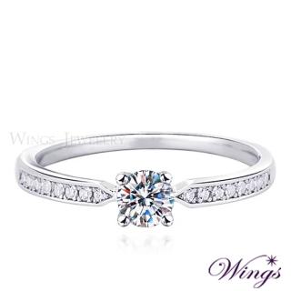 【WINGS】八心八箭 戒指 眷戀 細緻款 方晶鋯石擬真鑽戒(送禮 飾品 母親節 母親節禮物 禮盒 輕奢 日系 質感)