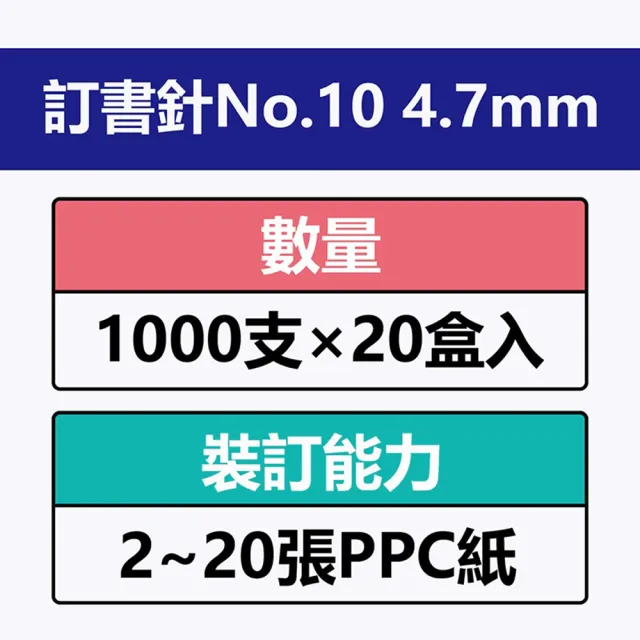 【PLUS 普樂士】10號 訂書針 釘書針 20小盒 /組 30-111