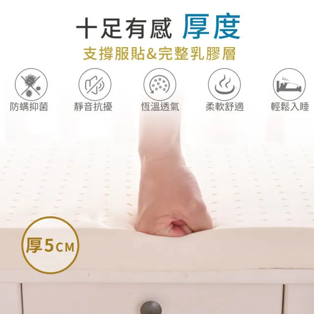 【LooCa】石墨烯+5cm厚乳膠硬式獨立筒床墊(加大6尺-送石墨烯四季被+記憶枕)