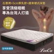 【LooCa】石墨烯+5cm厚乳膠硬式獨立筒床墊(加大6尺-送石墨烯四季被+記憶枕)
