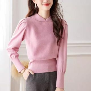 【LANNI 藍尼】★百搭小領短版蝙蝠袖上衣(長袖/女裝)