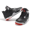 【NIKE 耐吉】Air Jordan 4 Retro Bred Reimagined 黑 紅 大童 女鞋 4代(FQ8213-006)