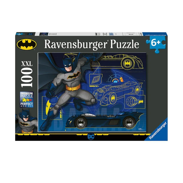 Ravensburger 維寶拼圖 蝙蝠俠蝙蝠車 100片