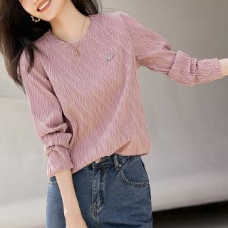 【LANNI 藍尼】★氣質典雅休閒上衣(長袖/女裝)