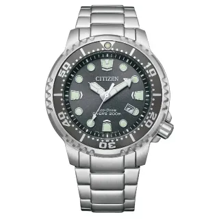 【CITIZEN 星辰】JIS1型抗磁光動能潛水腕表 黑面 44mm(BN0167-50H)