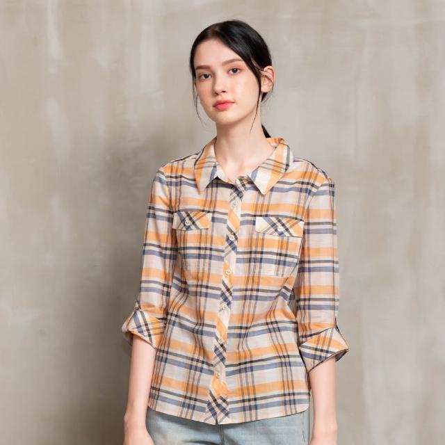 【perng yuh 芃諭名品】*自由基調 格紋 棉麻 襯衫(2024 SS Collection｜3A春夏_優惠系列)