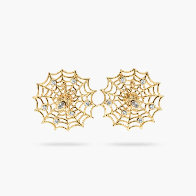 【Les Nereides】湖畔奇遇-金色蜘蛛網與水晶耳環