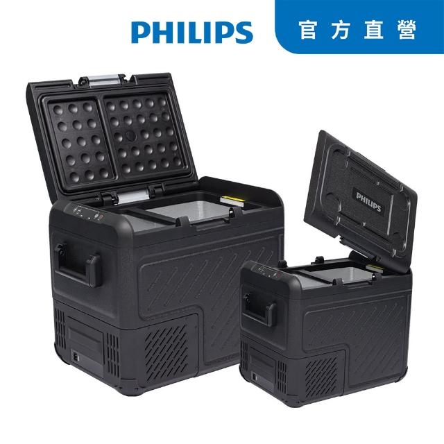 【Philips 飛利浦】車用行動溫控冰箱TB7301黑色曠野雙溫雙控46L公司貨(TB7301車用冰箱)