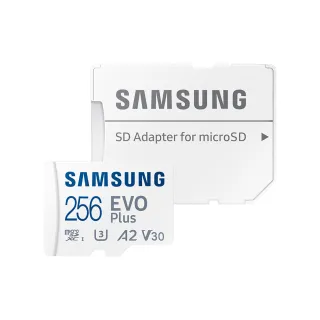 3入組【SAMSUNG 三星】EVO Plus microSDXC U3 A2 V30 256GB記憶卡 公司貨(4K/手機/平板/GoPro/空拍機/運動