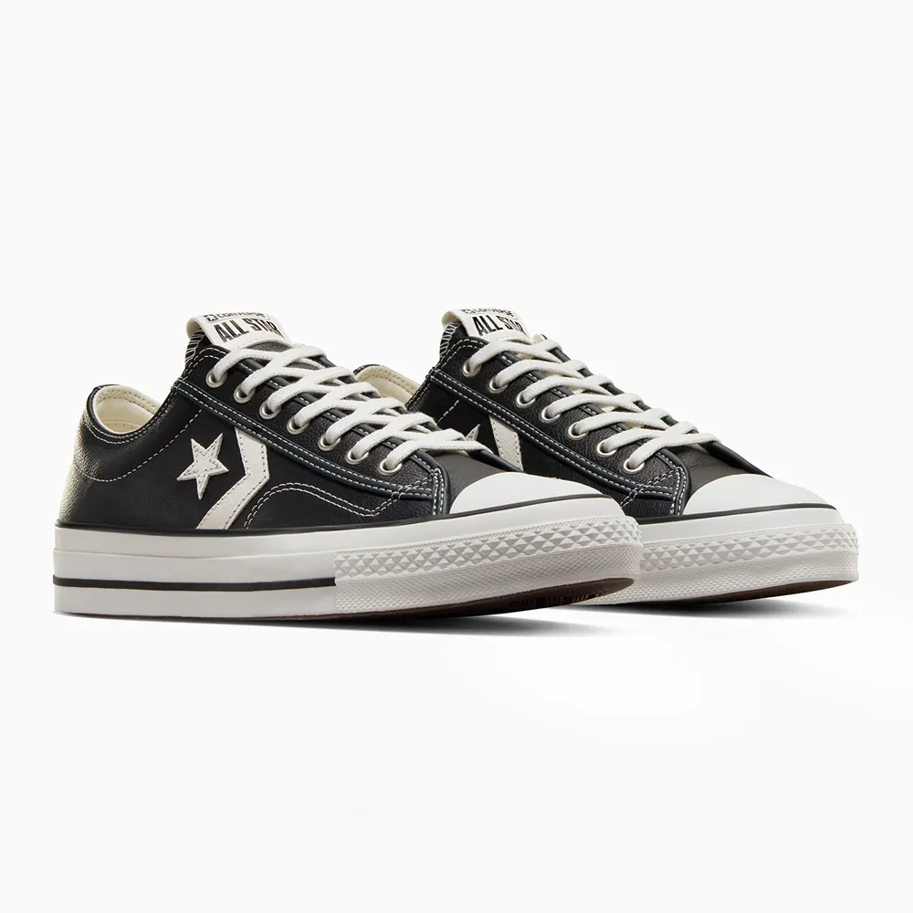 【CONVERSE】休閒鞋 男鞋 女鞋 帆布鞋 皮革 STAR PLAYER 76 OX 黑 A06204C