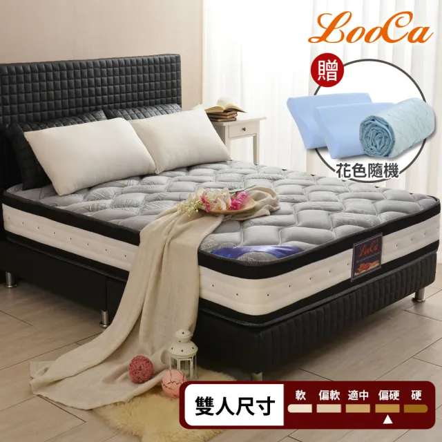 【LooCa】石墨烯+乳膠+護脊2.4mm獨立筒床墊(雙人5尺-人氣超值組)