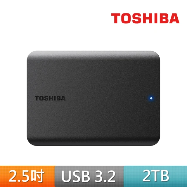 【TOSHIBA 東芝】Canvio Basics A5 2TB 2.5吋 行動硬碟