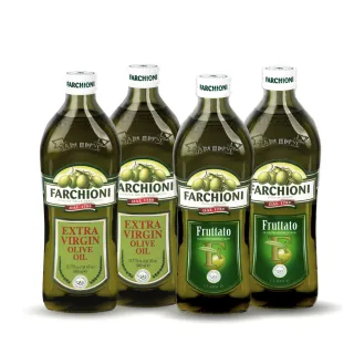 【法奇歐尼】義大利經典+果香特級冷壓初榨橄欖油1LX共4瓶(大綠瓶X2＋大果瓶X2)