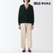 【MUJI 無印良品】女強撚V領寬版開襟衫(共4色)
