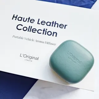 【L‘Original London 洛瑞歐】臻奢牛皮車用香氛擴香機禮盒-舒逸綠(車用香氛、汽車芳香、車用擴香-平輸)
