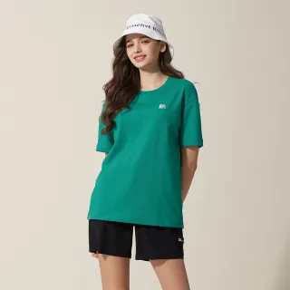 【ELLE ACTIVE】女款 寬版剪接圓領短袖T恤-綠色(EA24M2W1601#45)