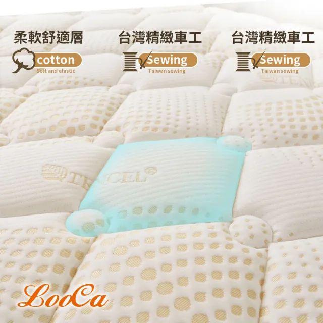 【LooCa】雲端抗菌天絲獨立筒床墊(單大3.5尺-送天絲被+保潔墊)