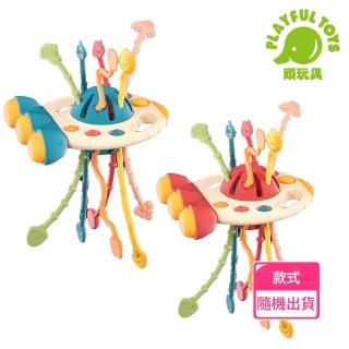 【Playful Toys 頑玩具】趣味火箭拉拉樂(蒙特梭利教具 嬰兒玩具 早教玩具 寶寶安撫)