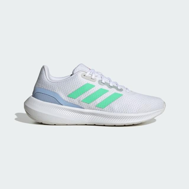 【adidas 愛迪達】Runfalcon 3.0 W 女 慢跑鞋 運動 休閒 跑鞋 透氣 緩震 基本款 白綠(HP7561)