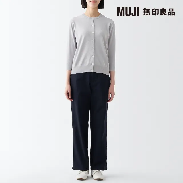 【MUJI 無印良品】女強撚圓領七分袖開襟衫(共6色)