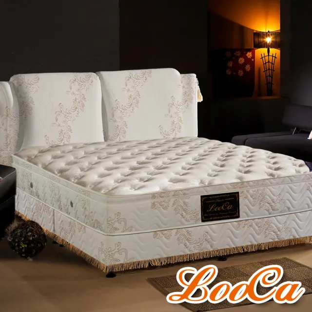 【LooCa】法式皇妃乳膠獨立筒床墊(雙人5尺-送蠶絲枕)