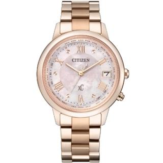 【CITIZEN 星辰】XC Hebe田馥甄配戴款 鈦金屬光動能電波女錶 36MM *贈皮革帶(CB1137-65W)