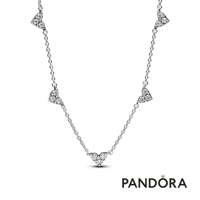 Pandora官方直營 璀璨環頸三角心形項鏈
