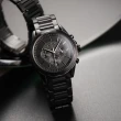 【A|X Armani Exchange】黑色系 三眼計時 不鏽鋼錶帶 手錶 男錶 42mm(AX2601)