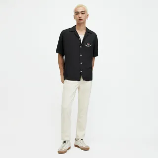 【ALLSAINTS】CHANCEUX 人造絲夏威夷愛心印花短袖襯衫(舒適版型)